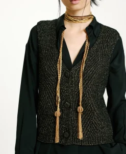 Hot TRICOT HIDARI POINT BRODERIE LUREX - Femme Mailles