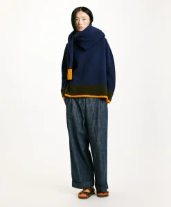 Outlet TRICOT INU EFFET JERSEY COLOR BLOCK - Femme Mailles