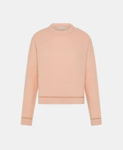 New TRICOT KARASU POINT D’ÉPI STRETCH - ROSE ANTIQUE Femme Mailles