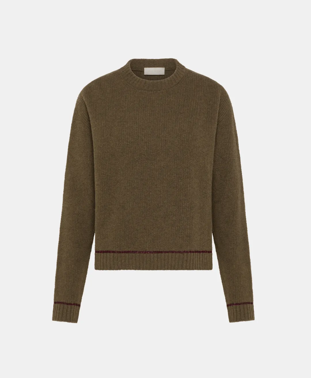 Outlet TRICOT KARASU POINT D’ÉPI STRETCH - VERT HERBE Femme Mailles