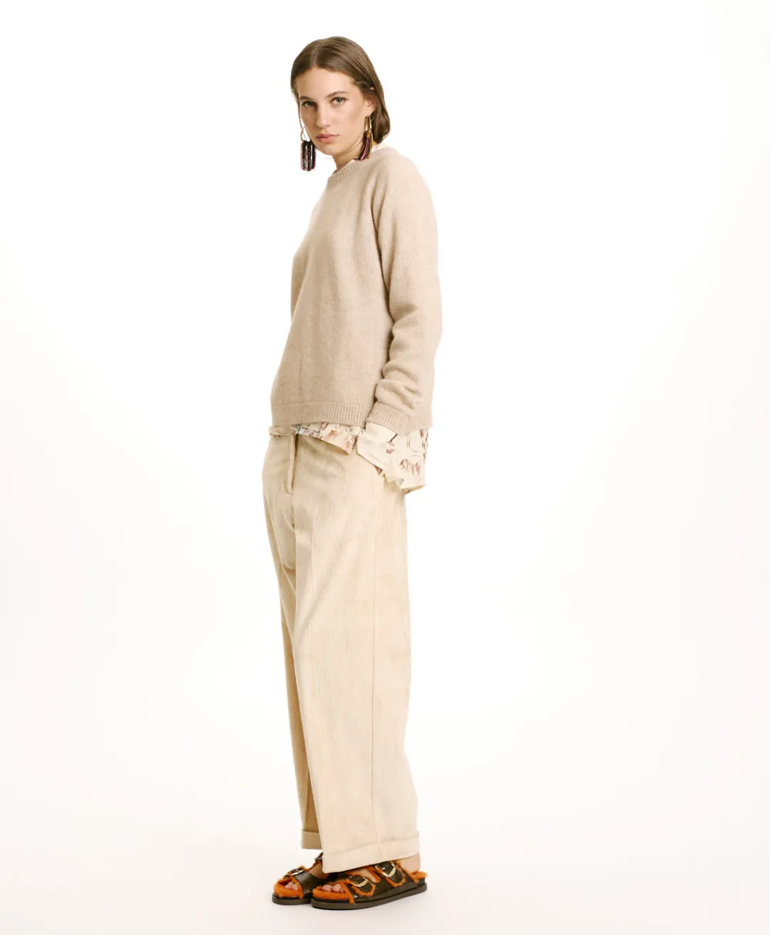 TRICOT KYO EN MOHAIR MÉLANGE LUREX - CRÈME Femme Mailles