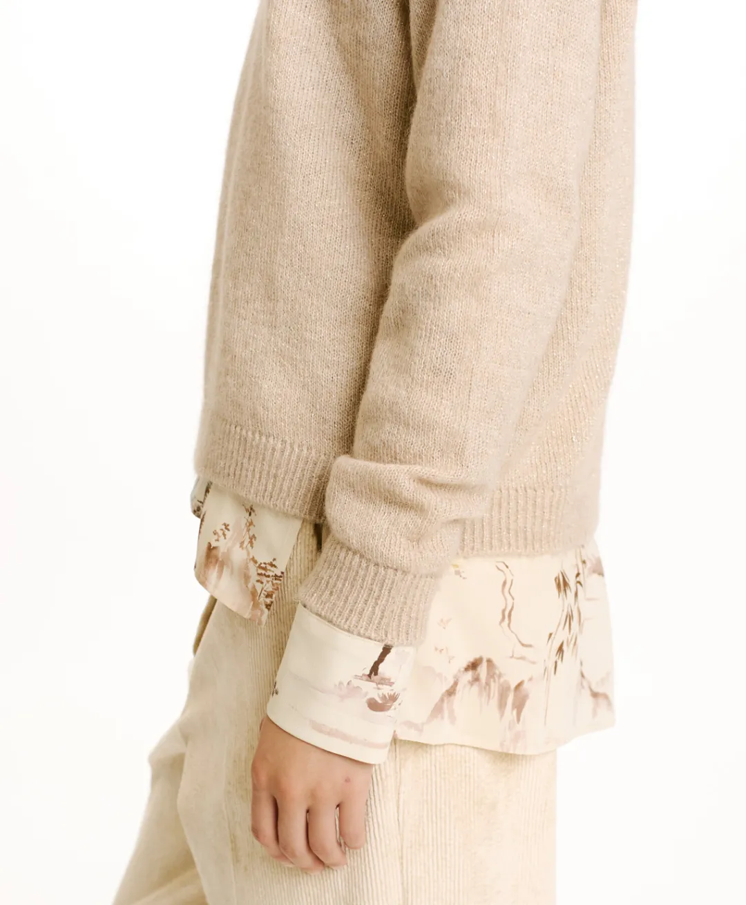 TRICOT KYO EN MOHAIR MÉLANGE LUREX - CRÈME Femme Mailles