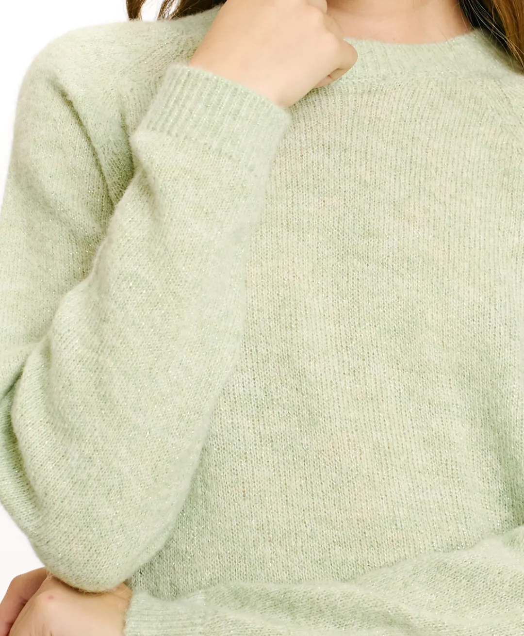 Best TRICOT KYO EN MOHAIR MÉLANGE LUREX - VERT ACIDE Femme Mailles