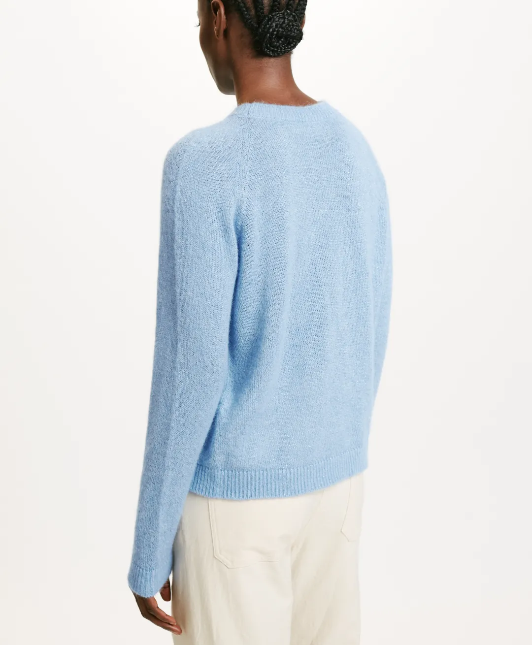 Clearance TRICOT KYO EN MOHAIR MÉLANGE LUREX - BLEU CLAIR Femme Mailles