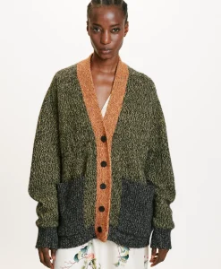 New TRICOT NATSU MOULINÉ COLOR BLOCK - MULTICOLORE VERT Femme Mailles
