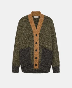 New TRICOT NATSU MOULINÉ COLOR BLOCK - MULTICOLORE VERT Femme Mailles
