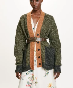 New TRICOT NATSU MOULINÉ COLOR BLOCK - MULTICOLORE VERT Femme Mailles