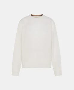 Clearance TRICOT ODINO EN LAINE MÉRINOS CACHEMIRE - CRÈME Femme Mailles