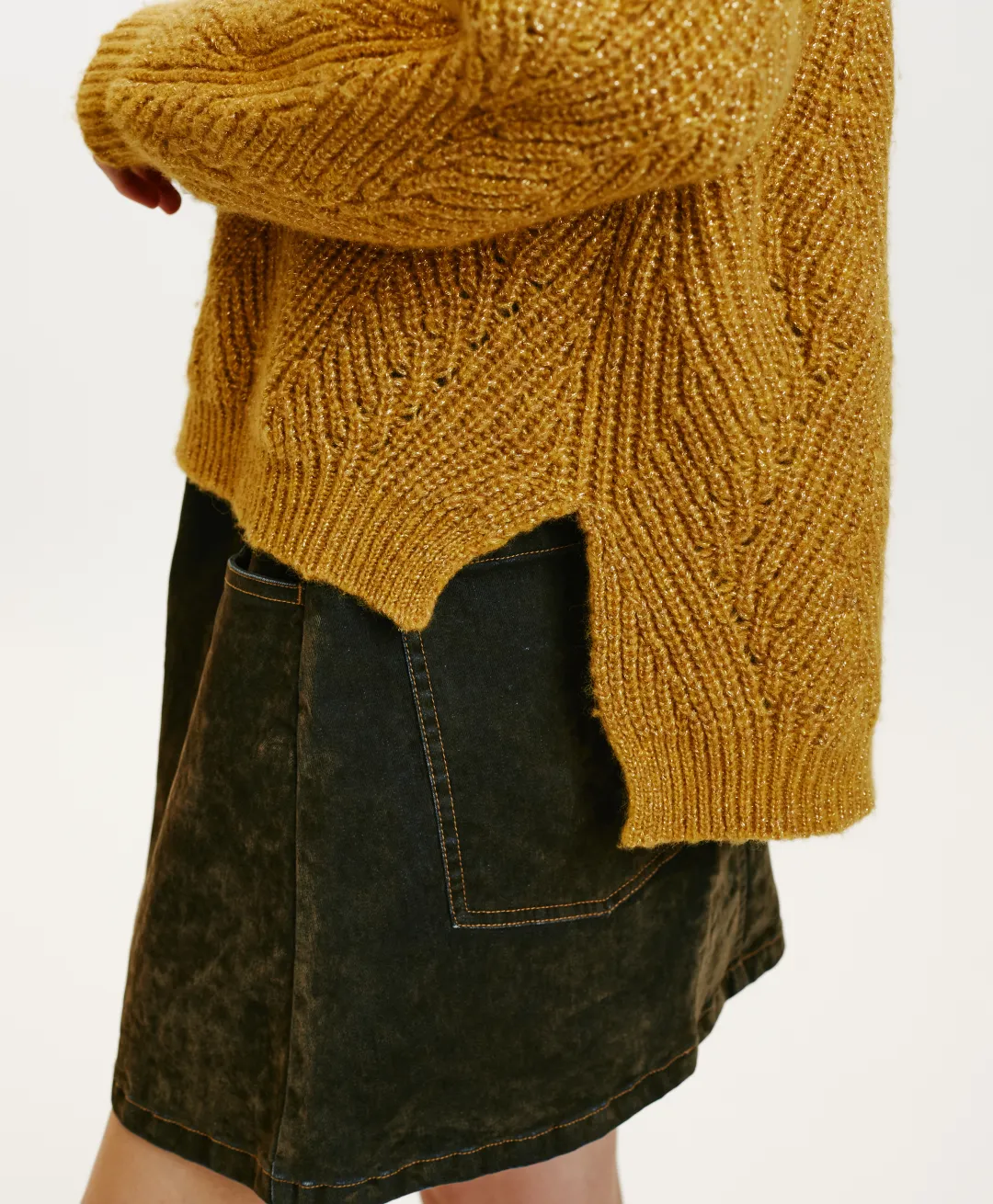TRICOT OITA POINT BRODERIE LUREX - Femme Mailles