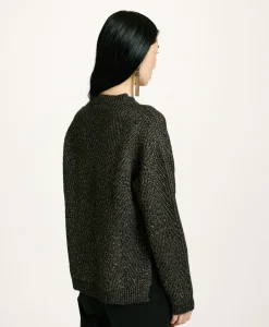 New TRICOT OITA POINT BRODERIE LUREX - Femme Mailles