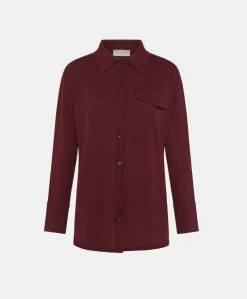 Online TRICOT OKAMI EN LAINE MÉRINOS - MOÛT DE RAISIN Femme Mailles