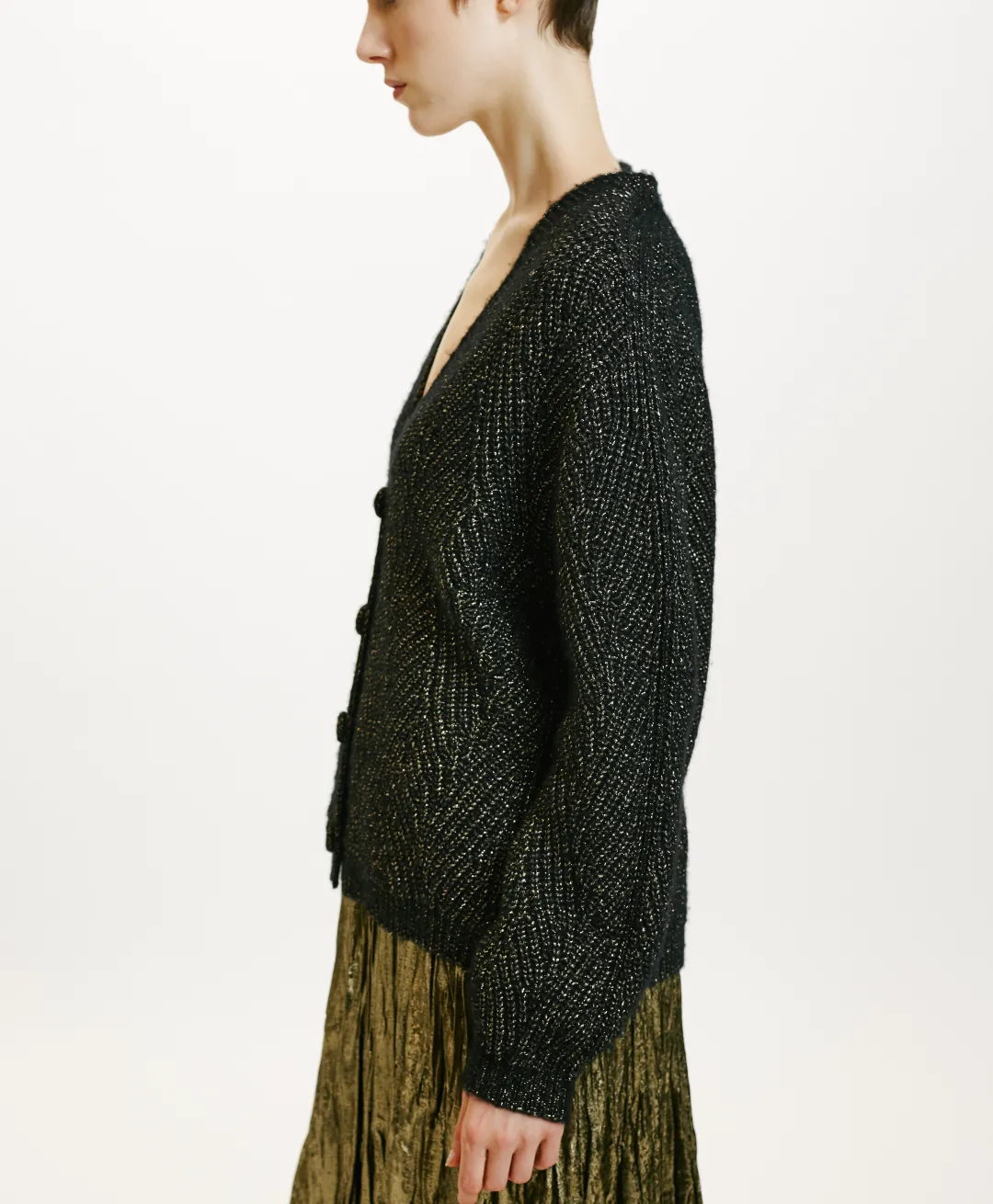 New TRICOT SAIKI POINT BRODERIE LUREX - Femme Mailles