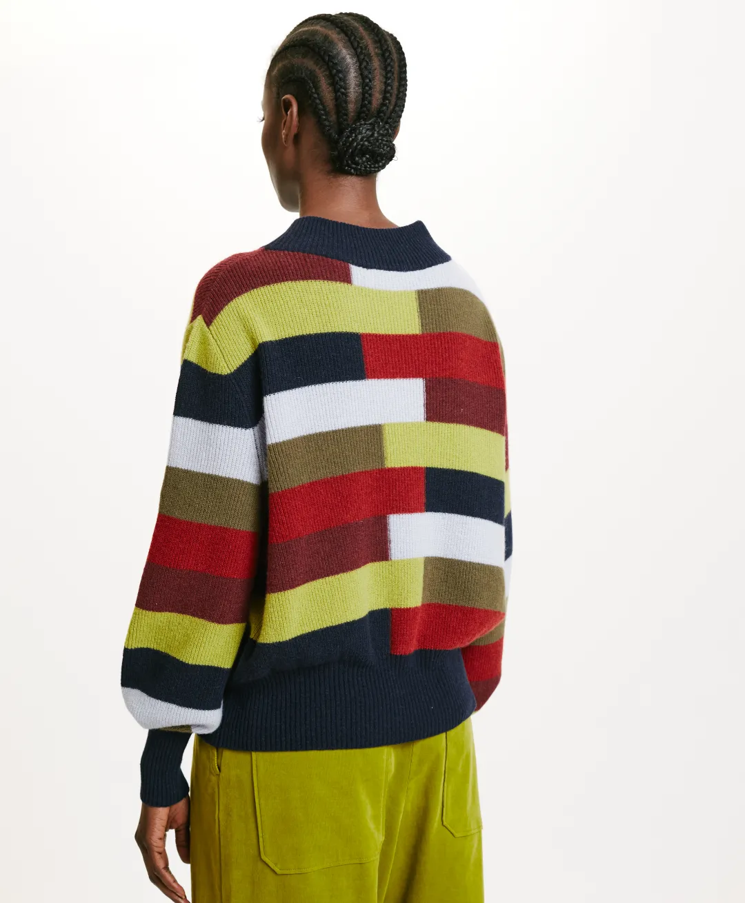 TRICOT TOHOKU À RAYURES MULTICOLORES - BLEU MULTICOLORE Femme Mailles