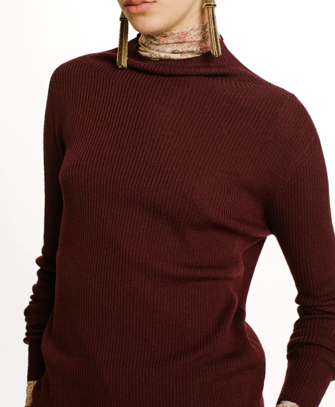 Best TRICOT TORA EN LAINE MÉRINOS - MOÛT DE RAISIN Femme Mailles
