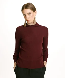 Best TRICOT TORA EN LAINE MÉRINOS - MOÛT DE RAISIN Femme Mailles