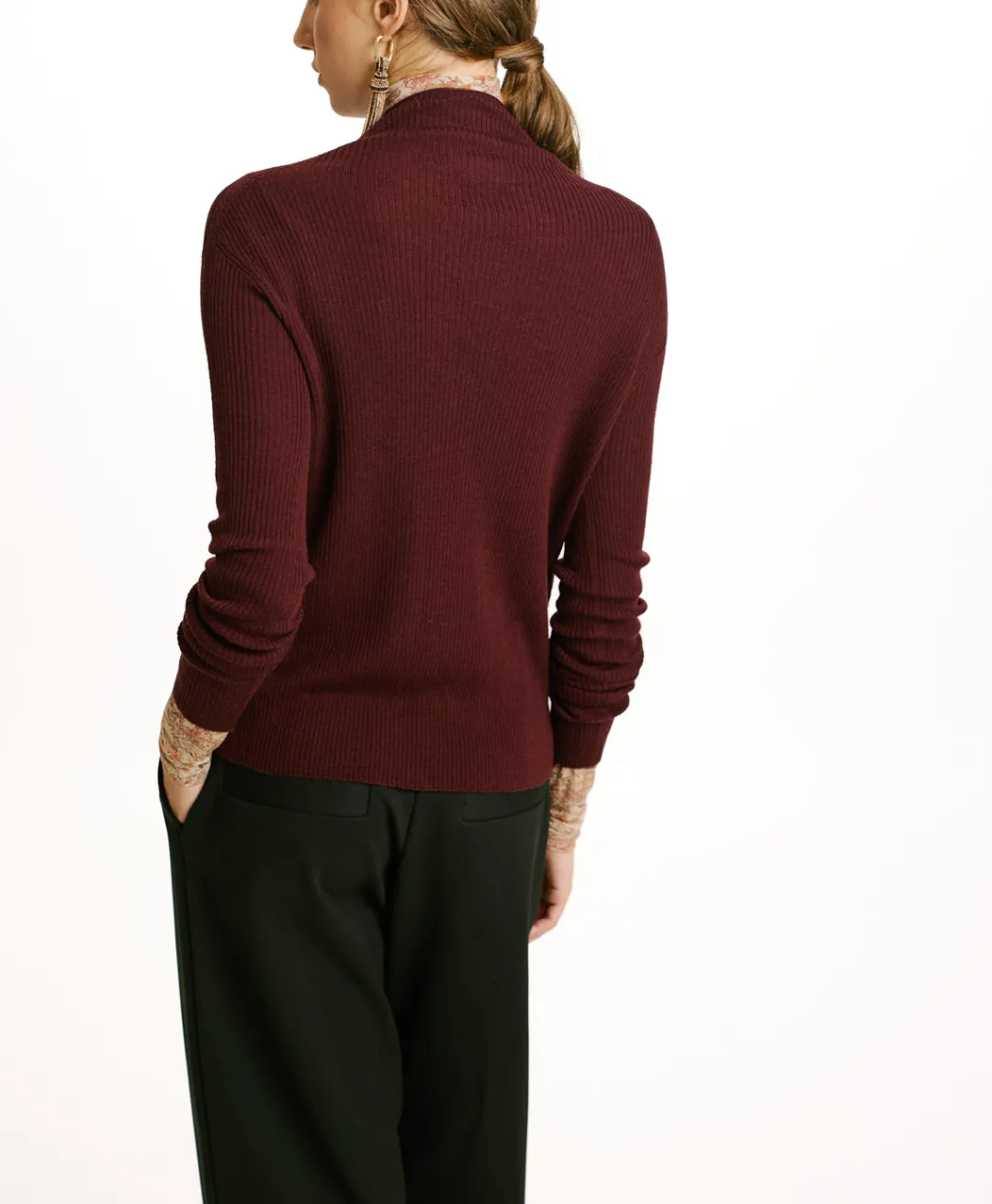 Best TRICOT TORA EN LAINE MÉRINOS - MOÛT DE RAISIN Femme Mailles