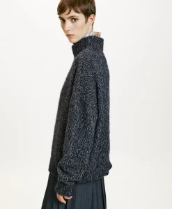 Hot TRICOT UMA MOULINÉ - GRIS CHARBON Femme Mailles