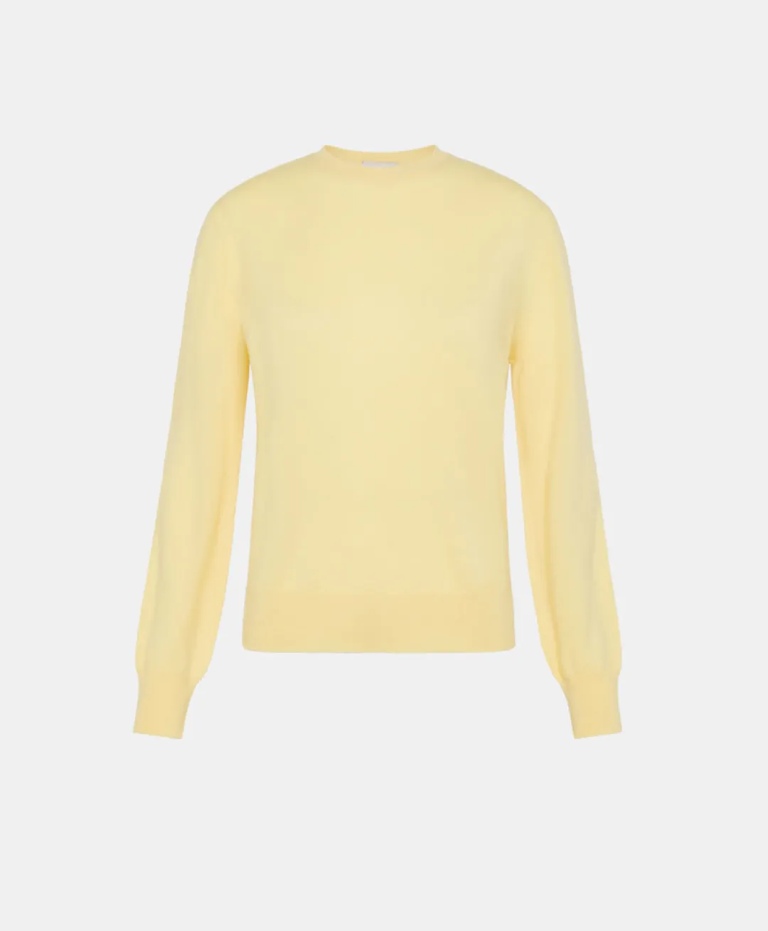 Outlet TRICOT WASHI EN CACHEMIRE - JAUNE PÂLE Femme Mailles