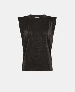 Hot TSHIRT ENNA EN JERSEY LUREX - GRIS CHARBON Femme Tops Et T-Shirts