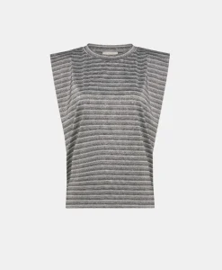 New TSHIRT ENNA EN JERSEY LUREX - GRIS MULTICOLORE Femme Tops Et T-Shirts
