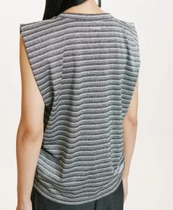 New TSHIRT ENNA EN JERSEY LUREX - GRIS MULTICOLORE Femme Tops Et T-Shirts