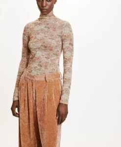 Sale T-SHIRT INE EN NYLON IMPRIMÉ - MULTICOLORE ROSE Femme Tops Et T-Shirts