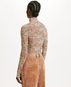 Sale T-SHIRT INE EN NYLON IMPRIMÉ - MULTICOLORE ROSE Femme Tops Et T-Shirts
