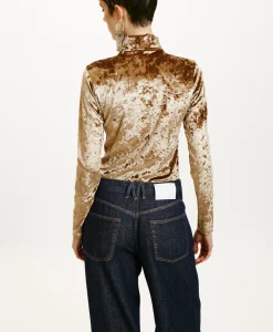 Online T-SHIRT INE EN VELOURS STRETCH - Femme Tops Et T-Shirts
