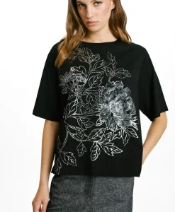 Sale T-SHIRT IORA EN JERSEY IMPRIMÉ LAMINÉ - Femme Tops Et T-Shirts