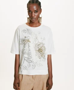 Sale T-SHIRT IA EN JERSEY IMPRIMÉ LAMINÉ - Femme Tops Et T-Shirts
