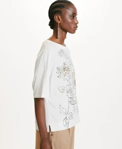 Sale T-SHIRT IA EN JERSEY IMPRIMÉ LAMINÉ - Femme Tops Et T-Shirts