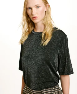 Outlet TSHIRT IORA EN JERSEY LUREX - GRIS CHARBON Femme Tops Et T-Shirts