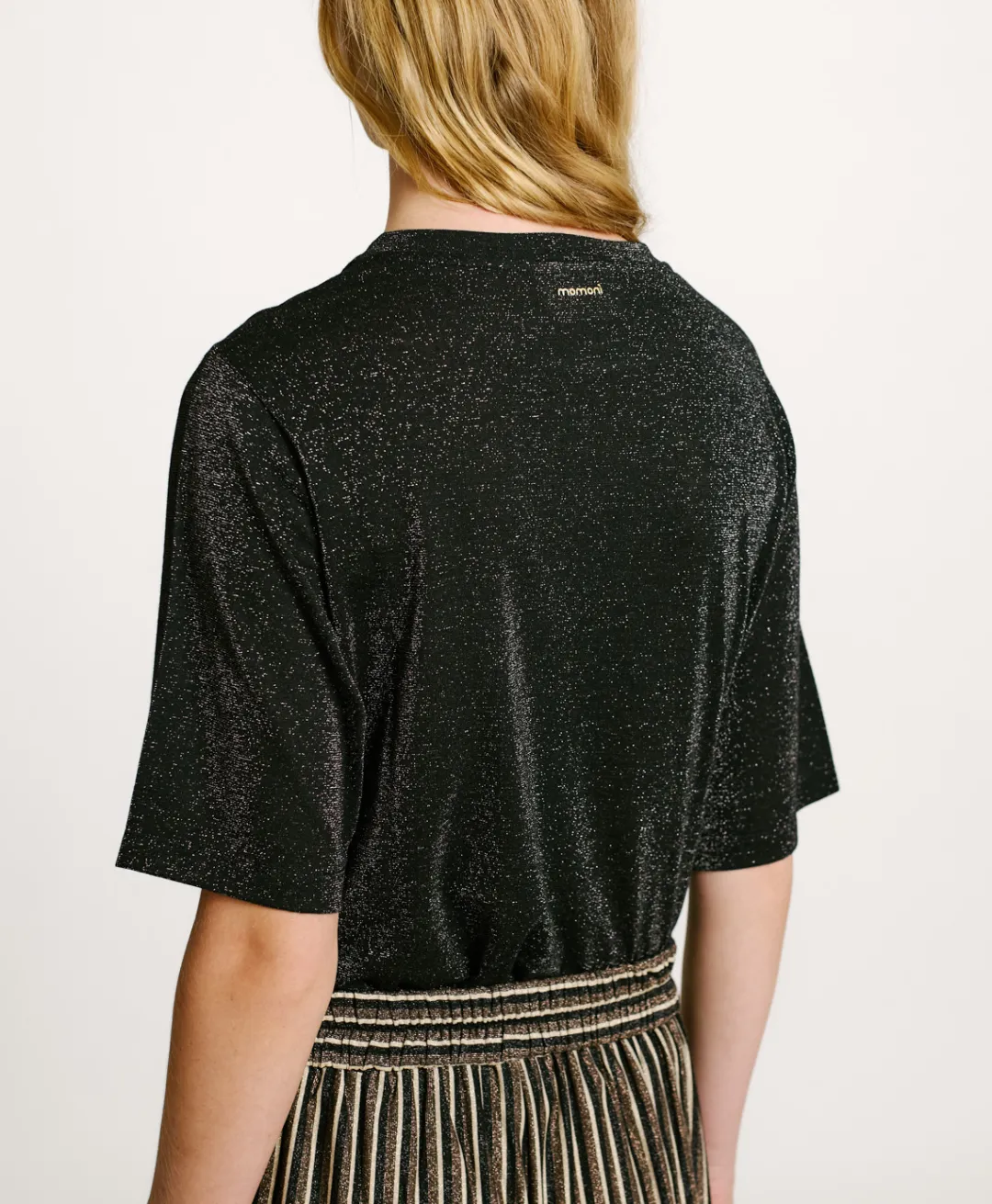 Outlet TSHIRT IORA EN JERSEY LUREX - GRIS CHARBON Femme Tops Et T-Shirts
