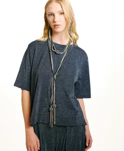 Clearance TSHIRT IORA EN JERSEY LUREX - Femme Tops Et T-Shirts