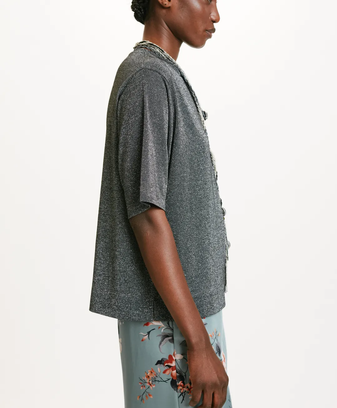 Sale TSHIRT IORA EN JERSEY LUREX - GRIS FONCÉ Femme Tops Et T-Shirts