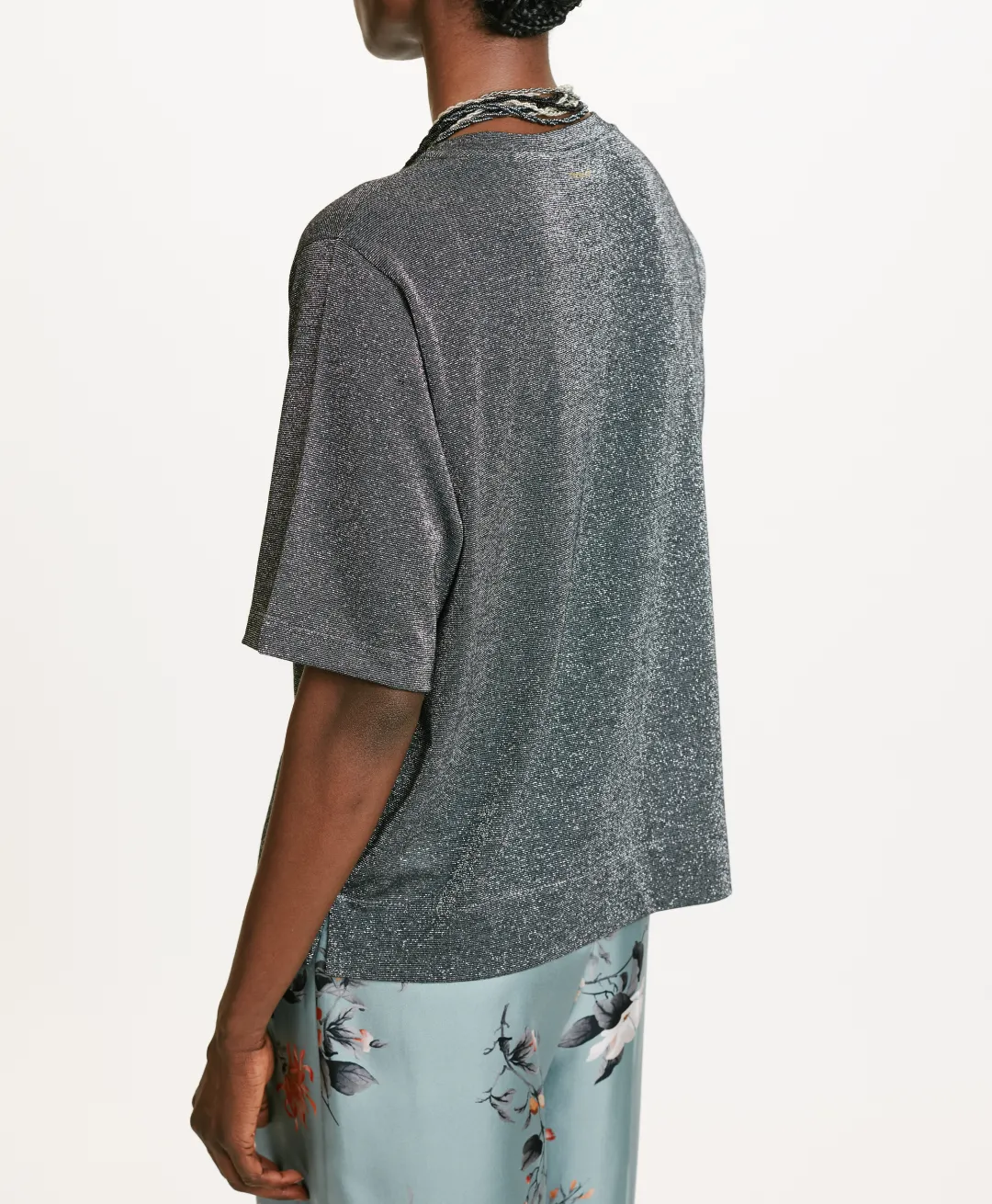 Sale TSHIRT IORA EN JERSEY LUREX - GRIS FONCÉ Femme Tops Et T-Shirts