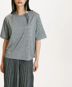 Hot TSHIRT IORA EN JERSEY LUREX - GRIS MULTICOLORE Femme Tops Et T-Shirts