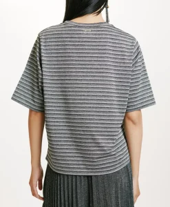 Hot TSHIRT IORA EN JERSEY LUREX - GRIS MULTICOLORE Femme Tops Et T-Shirts