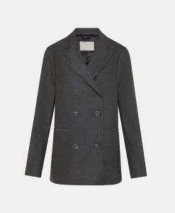 Online VESTE ROSEMARY EN CHEVRON VISCOSE LAINE STRETCH - GRIS CHARBON Femme Costumes