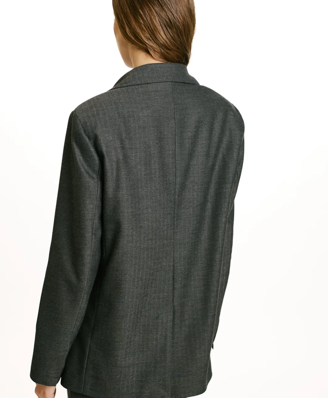 Online VESTE ROSEMARY EN CHEVRON VISCOSE LAINE STRETCH - GRIS CHARBON Femme Costumes